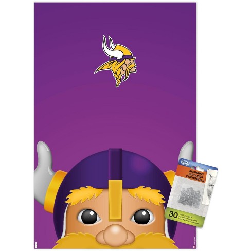 NFL Minnesota Vikings - Logo 21 Wall Poster with Push Pins, 22.375 x 34