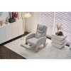 Cotton Linen Nursery Rocking Chair with Adjustable Footrest,Modern Recliner Glider for Living Room or Bedroom-Baofuwish - 3 of 4