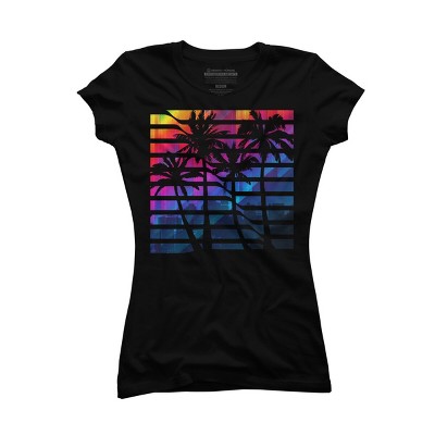 Junior's Design By Humans City Summer By clingcling T-Shirt