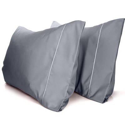 LuxClub 2 PC Performance Microfiber Solid Pillowcase Set