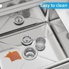 Compartment Stainless Steel Utility Sink with Backsplash, Freestanding Laundry Sink, Cleaning Washing Station for Garage, Kitchen, Backyard - 2 of 4