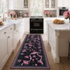 Floral Area Rug Machine Washable Rug For Playroom,Cute Throw Carpet For Girls,Low Pile Non Slip Non Shedding Rug - 2 of 4