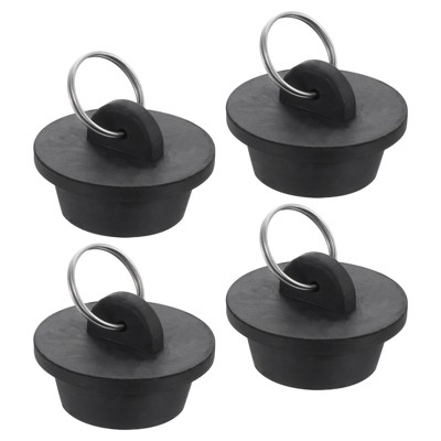 Unique Bargains Rubber Bathtub Sink Drain Stoppers with Hanging Ring 4 Pcs