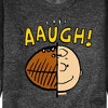 Men's - Peanuts - C Brown Half Football Head Graphic Fleece Sweatshirt - 2 of 4