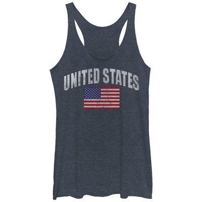 Women's Lost Gods Classic Usa Flag Racerback Tank Top : Target