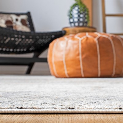 Amelia Round 9' Grey and Light Blue Wool Area Rug