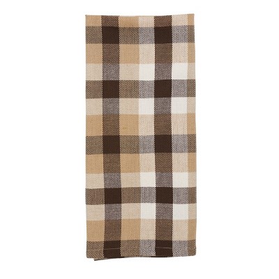 C&F Home Dunmore Plaid Cocoa Plaid Woven Cotton Cloth Thanksgiving Kitchen Towel