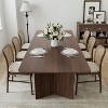 79" Farmhouse Large Rectangle Brown Dining Table for 6-8 People with V-Shaped Legs for Dining Room and Living Room - 2 of 4