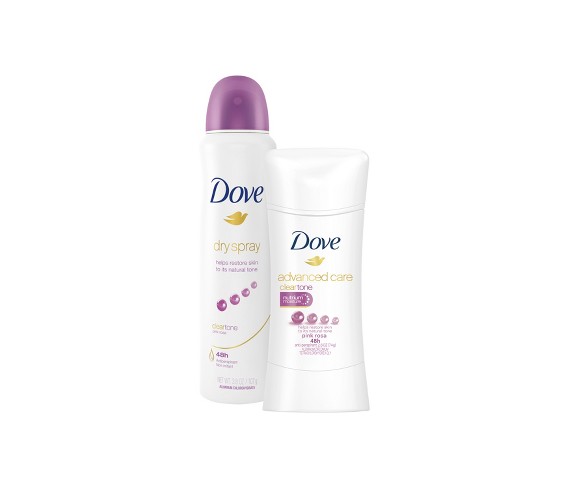 Dove Pink Rosa Clear Tone Antiperspirant Deodorant Dry Spray - 3.8oz