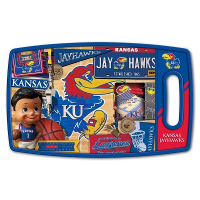 NCAA Kansas Jayhawks Retro Series 9"x14" Basketball Court Reversible Cutting Board