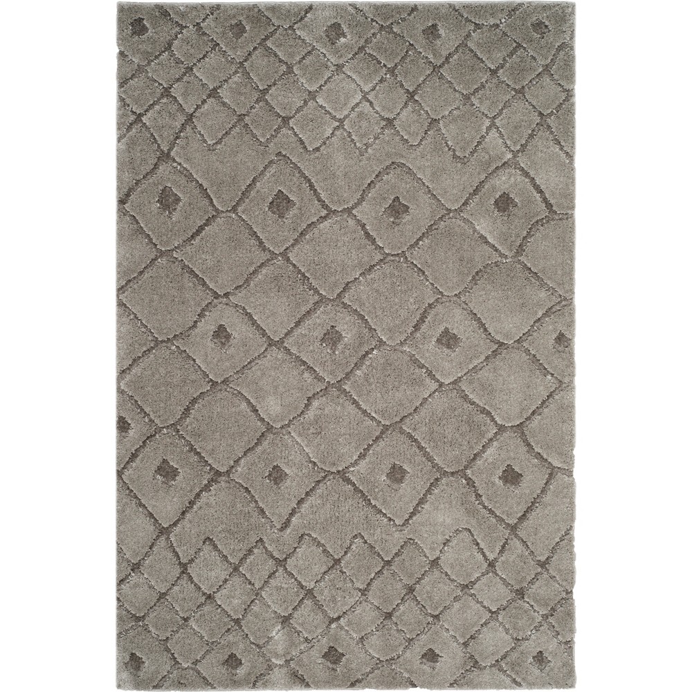 3'x5' Britney Geometric Design Loomed Rug Gray/Gray - Safavieh