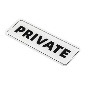 Unique Bargains Acrylic Self-Adhesive Wall Mounting Decor Home Door Private Sign - 1 of 4