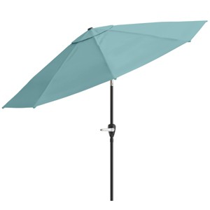 Nature Spring 10-ft Easy Crank Patio Umbrella with Auto Tilt - Vented Canopy for Deck, Balcony, Backyard, or Pool - 1 of 4