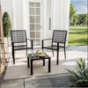 3-Piece All-Iron Patio Bistro Set - Space-Saving, UV-Resistant, 330lb Capacity, Vibrant Colors for Balcony/Garden - 3 of 4