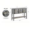 grey- Buffet Sideboard Cabinet With Storage,48" Modern Farmhouse Coffee Bar With 2 Drawers,Cabinets And Bottom Shelf For Kitchen,Dining Room, Living - 3 of 4