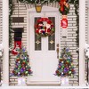 3 Ft Prelit Artificial Christmas Tree, Potted Fake Snow Flocked Christmas Tree Small Tabletop Xmas Tree for Indoor Outdoor Decoration - 2 of 4
