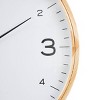 Wood Wall Clock with White Backing Light Brown - Olivia & May - 3 of 4