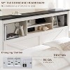 SinCiDo Farmhouse King Sized Wooden Bed Frame, with Charging Station and Led Lights, 52" High Headboard and 4 Large Drawers, Noise Free - 4 of 4