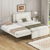 ModernLuxe Full Size Upholstered Platform Bed with Convertible Trundle (Flat or Erected), No Box Spring Needed - 2 of 4