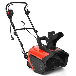 15Amp Corded Snow Blower w/ 180°Chute Rotation & 2 Transport Wheels Red\Blue - 1 of 4