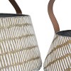 Set of 2 Brass Metal & Leather Baskets - Foreside Home & Garden - 2 of 4