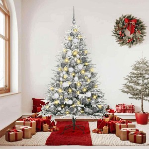 Artificial Pre-lit Christmas Tree with Ball Set Green 70.9 - 1 of 4