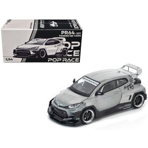 Toyota "Pandem" GR Yaris RHD (Right Hand Drive) Raw Metal 1/64 Diecast Model Car by Pop Race - 1 of 3