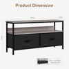 TV Schrank, Lowboard, TV Bank, Fernsehtisch Aus Holz, TV Board, Fernsehschrank Mit 2 Schubladen Und Regalen, TV Regal f¨¹r Fernseher Bis Zu 55 Zoll - 3 of 4