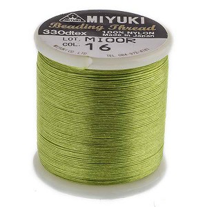 John Bead Miyuki Nylon Beading Thread B Peridot 55 Yards (50m) for DIY Jewelry Making - 1 of 1
