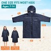 SUN CUBE Swim Parka Boy Girl, Kids Unisex Hooded Changing Robe with Faux Shearling Lining for Swimming, Surfing, Water Sports - 2 of 4