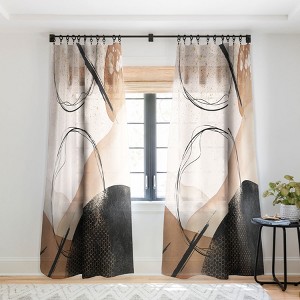 Sheila Wenzel Ganny Minimalist Black Gold Single Panel Sheer Window Curtain - Society6 - 1 of 4