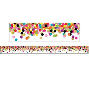 Teacher Created Resources Confetti Straight Rolled Border Trim, 50 Feet (Pack of 6) - 1 of 1