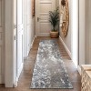 World Rug Gallery Abstract Marble Shag Rug – Blue – Cozy & Durable – Medium Pile for Living Room, Bedroom, or Entryway - 2 of 4