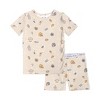 Bellabu Bear Football Bamboo Kids Pajama Short Set - 4 of 4