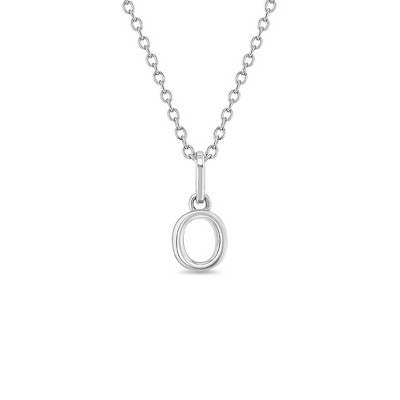 Girls' Tiny Initial Letter Sterling Silver Necklace - In Season Jewelry