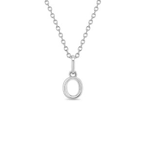 Girls' Tiny Initial Letter Sterling Silver Necklace - In Season Jewelry - 1 of 3