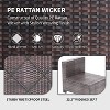 GustoWave 7-Piece All-Weather Outdoor Wicker Living Room Set, Including A Glass-Top Coffee Table, A Pe Rattan And Wicker Sofa With Cushions - 2 of 4