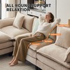 Relaxation Cloud Couch: 112" Modular Sectional Sofa with Ottoman, 3-Piece Living Room Furniture Set, Soft Chenille Fabric, Customizable Layout - 4 of 4