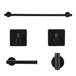 Matte Black Bathroom Fixture Collection 5 Pieces Set - 1 of 4