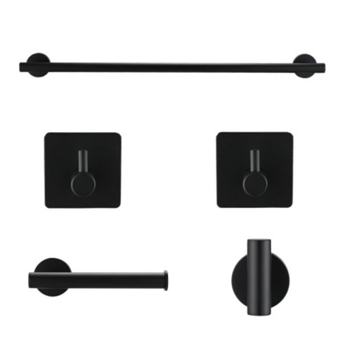 Matte Black Bathroom Fixture Collection 5 Pieces Set - image 1 of 4