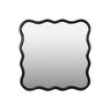 36" x 36"Solid Wood Wavy Square Mirror-Black for Bathroom, Bedroom, Living Room, Dining Room, Cloakroom, Entryway - 3 of 4
