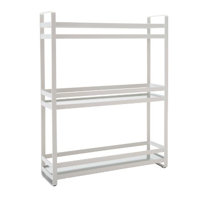 White 3-Tier Slim Wire Frame Vanity Spice Rack