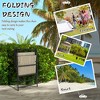 4 Piece Folding Patio Camping Chair Set, Sports Chairs for Adults with Armrests, Mesh Fabric Seat for Lawn - 4 of 4