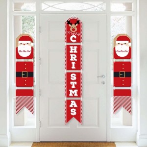 Big Dot of Happiness Jolly Santa Claus - Hanging Vertical Paper Door Banners - Christmas Party Wall Decoration Kit - Indoor Door Decor - 1 of 4