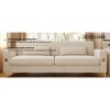 VASIP 85" Modern Beige Sofa - Upholstered 3-Seater with Metal Legs and Pillows, Minimalist style for Living Room,Office - 2 of 4