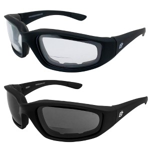 2 Pairs of Birdz Eyewear Oriole Bifocal Safety Motorcycle Sunglasses with Clear, Smoke Lenses - 1 of 4