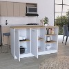 NicBex Kitchen Island Cart with 3 Open Shelves and 2 Cabinets,Kitchen Island with Storage,Modern Kitchen Cart,Island Table for Kitchen - 2 of 4