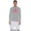 Southern Methodist University Adult Sport Long Sleeve Shirt Primary Logo, Athletic Heather - image 3 of 4