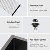 Gunmetal Black Workstation Kitchen Sink - 28inx 18inx 10in Single Bowl Workstation Undermount Kitchen Sink 16 Gauge Stainless Steel - 4 of 4