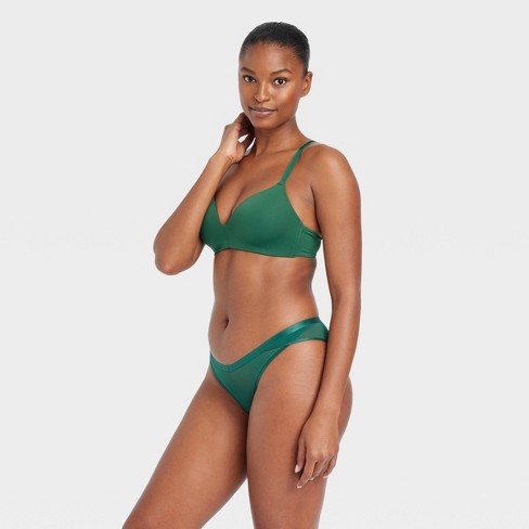Women's Seamless Bikini Underwear - Auden™ Green Confetti M : Target